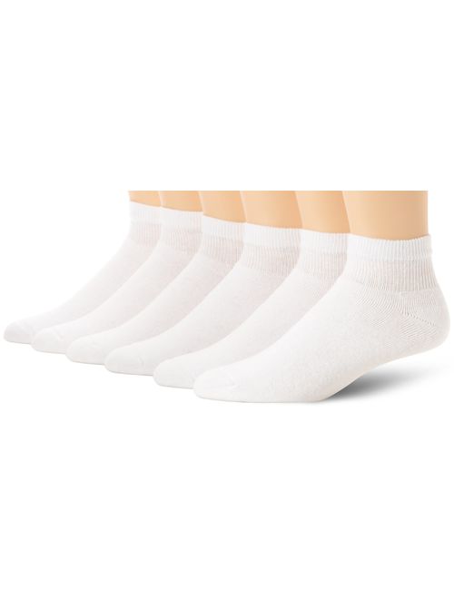 Hanes Classics Men's ComfortSoft Ankle Socks, One Size, White, 6-Pack