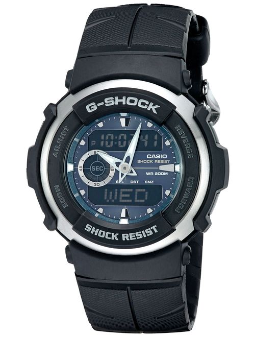 Casio Men's G-Shock G300-3AV Shock Resistant Black Resin Sport Watch
