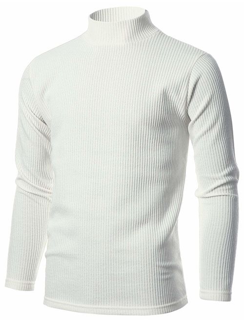 GIVON Mens Slim Fit Soft Blend Mock Neck Pullover Sweater