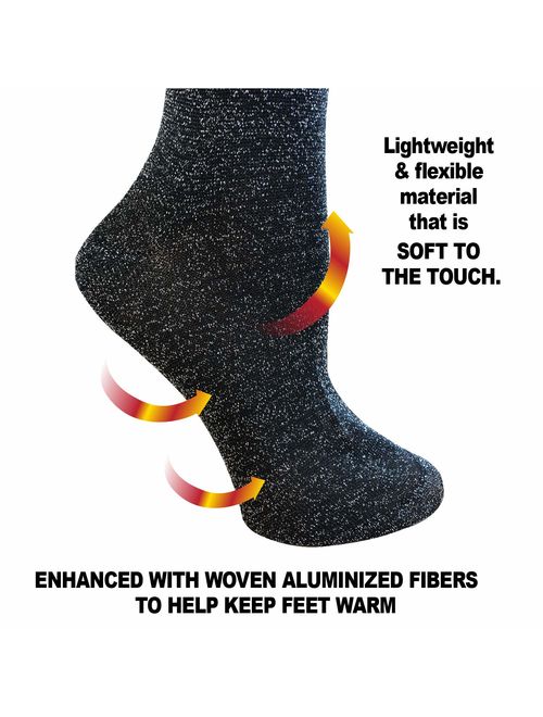 35 Below Ultimate Comfort, Supersoft Unique Socks Liner in Black