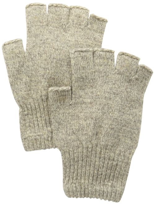 FoxRiver Fox River Men's Mid Weight Fingerless Ragg Glove, Brown Tweed, Medium
