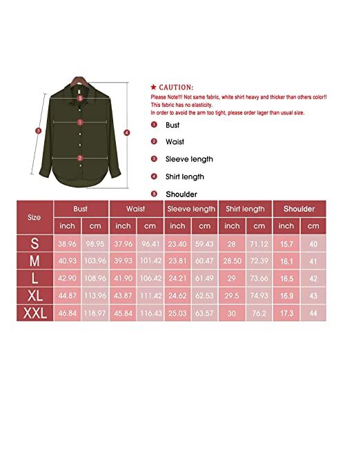OMSJ Women Button Down Shirts Long Sleeve Chiffon Office V Neck Casual Business Blouses Tops 