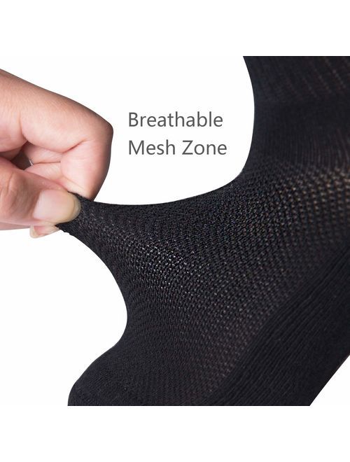 MD Unisex Premium Bamboo Socks Super Soft Moisture wicking and Low-cut,6 Pack