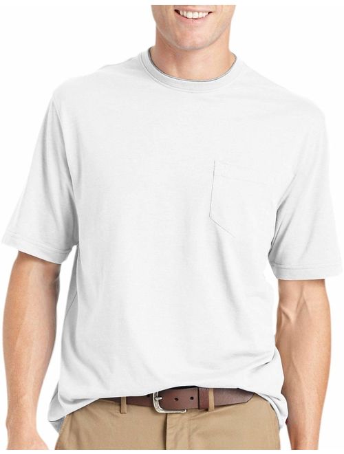IZOD Men's Chatham Point Short Sleeve Solid Jersey T-Shirt with Pocket