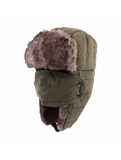 YOOCOOL Unisex Winter Trooper Trapper Hat Hunting Hat Ushanka Ear Flap Chin Strap and Windproof Mask