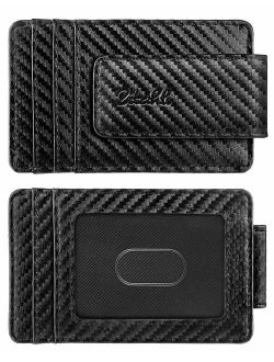 Money Clip Wallet For Men,Front Pocket Card Holder Slim Wallet With Strong Magnetic,RFID Blocking&Anti-magnetic