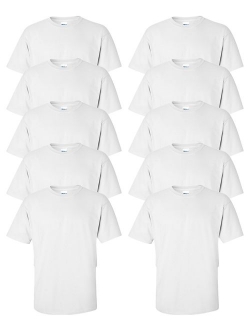 Men's Cotton Solid Short Sleeve Crew Neck T-Shirt