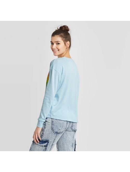 Women's Polaroid Sweatshirt (Juniors') - Light Blue