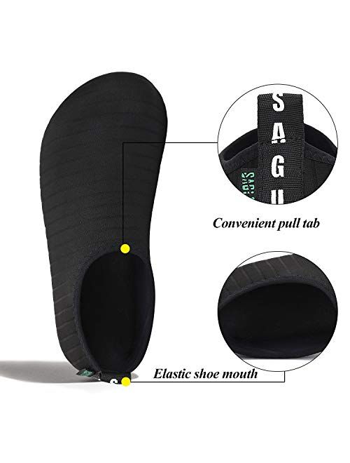 SAGUARO Mens Womens Quick Dry Barefoot Beach Pool Swim Diving Surf Aqua Sports Walking Yoga Water Shoes