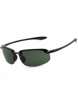 JULI Sports Sunglasses for Men Women Tr90 Rimless Frame Brand Designer for Running Fishing Baseball Driving 8001