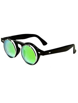 Round Flip Up 42mm Men Women Django Levante Gafas De Sol Sunglasses