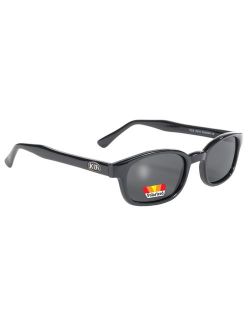 Pacific Coast Original KD's Polarized Biker Sunglasses (Black Frame/Dark Grey Lens)