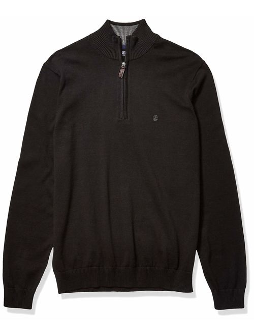IZOD Men's Premium Essentials Quarter Zip Solid 12 Gauge Sweater