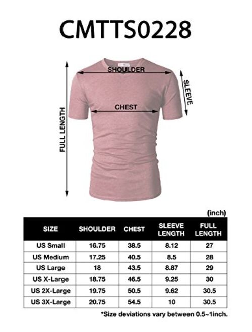 H2H Mens Casual Slim Fit T-Shirts Short Sleeve Basic Designed of Various Styles