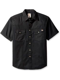 Men's Short-Sleeve Twill Western Shirt
