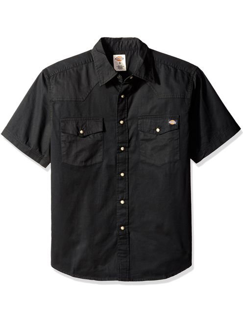Dickies Men's Short-Sleeve Twill Western Shirt