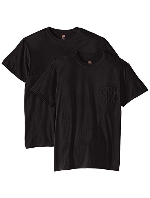 Hanes Men's Nano Premium Cotton Pocket T-Shirt (Pack of 2)