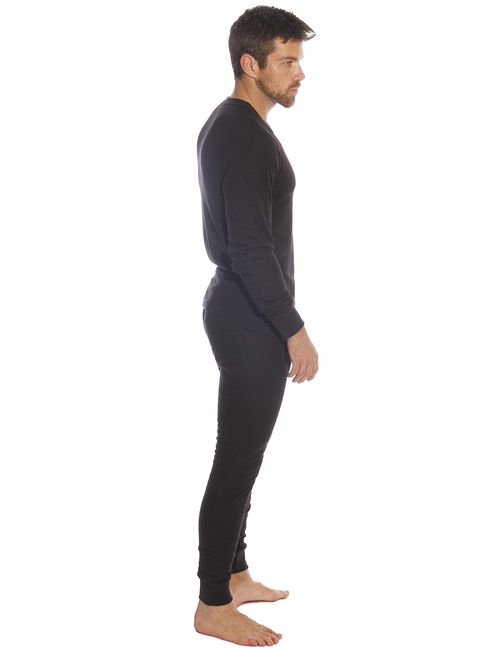 At The Buzzer Solid Winter Thermal Underwear Set for Men