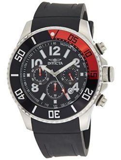 Men's 15145 Pro Diver Stainless Steel Watch With Black Polyurethane Band