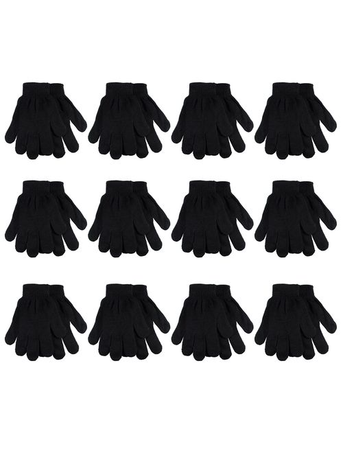 Gelante Adult Winter Knitted Magic Gloves Wholesale Lot 12 Pairs