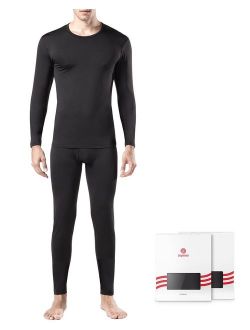 LAPASA Men's Thermal Underwear Long John Set Fleece Lined Base Layer Top and Bottom M11