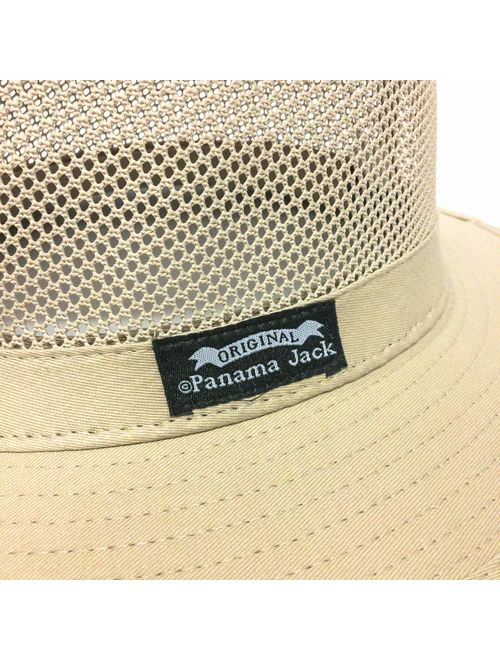 Panama Jack Original Mesh Safari Hat, 2 1/2" Brim, UPF (SPF) 50+ Sun Protection