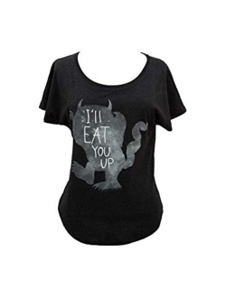 Out of Print Women's Literary and Book-Themed Dolman Sleeve Tee T-Shirt
