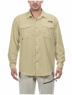 Little Donkey Andy Men's UPF 50+ UV Protection Shirt, Long Sleeve Fishing Shirt, Breathable and Fast Dry