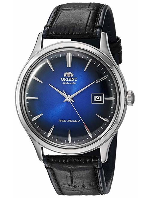 Orient 'Bambino Version IV' Japanese Automatic Stainless Steel and Leather Dress Watch