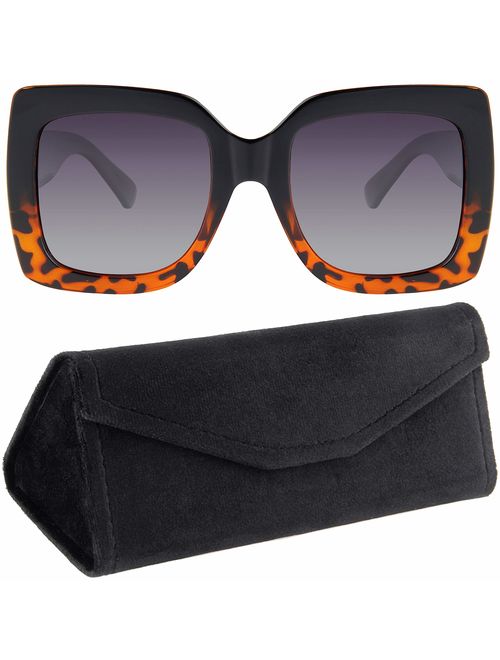 Big Square Polarized Oversized Ladies Designer Inspired Sunglasses for Women