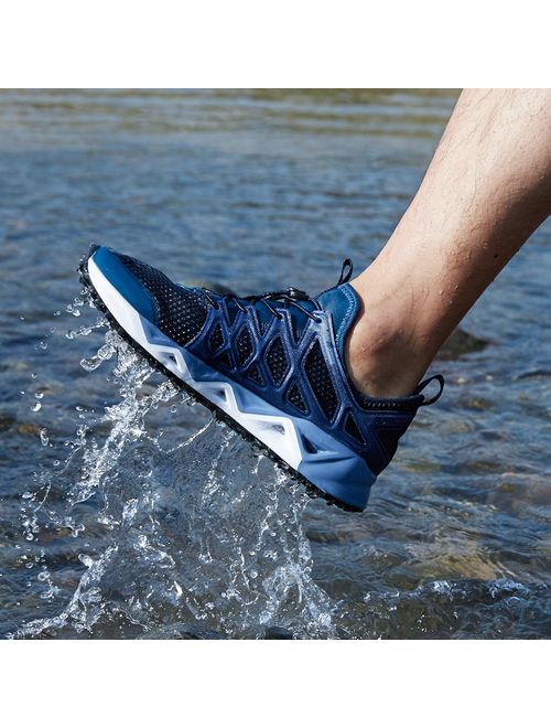 RAX Men's Quick Drying Slip-Resistent Aqua Water Hiking Shoes