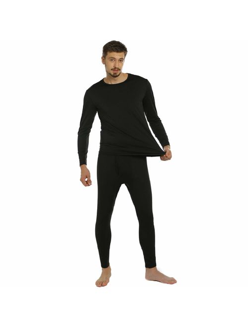 ViCherub Men's Thermal Underwear Set Fleece Lined Long Johns Winter Base Layer Top & Bottom 2 Sets for Men