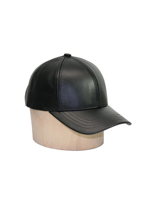 Emstate Genuine Cowhide Leather Adjustable Baseball Cap Made in USA