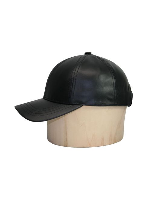 Emstate Genuine Cowhide Leather Adjustable Baseball Cap Made in USA