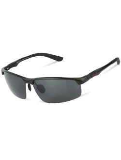 Duco Sports Sunglasses for Men Fashion Semi Frame Polarized Sunglasses DC8188