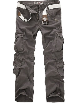 Leward Men's Casual Active Military Cargo Camouflage Combat Pants Trousers with 8 Pocket