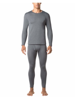 Men's Heavyweight Thermal Underwear Long John Set Fleece Lined Base Layer Top and Bottom M24