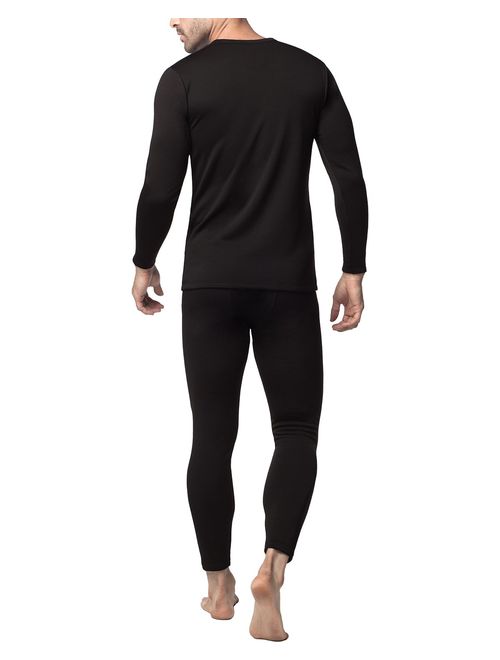 LAPASA Men's Heavyweight Thermal Underwear Long John Set Fleece Lined Base Layer Top and Bottom M24