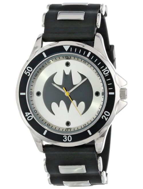 DC Batman Men's BAT9062 Analog Watch With Black Rubber Band