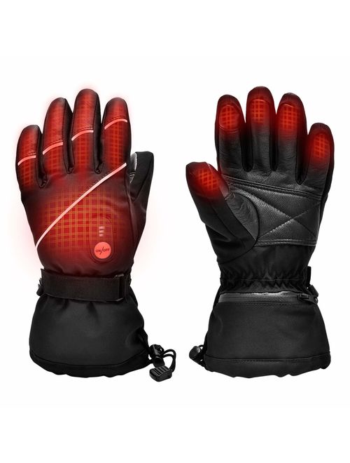 Upgraded Heated Gloves for Men Women,Electric Ski Motorcycle Snow Mitten Glove Arthritis