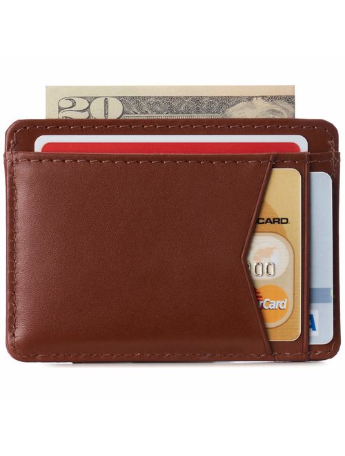 Alpine Swiss RFID Minimalist Oliver Front Pocket Wallet For Men Leather Comes in a Gift Box