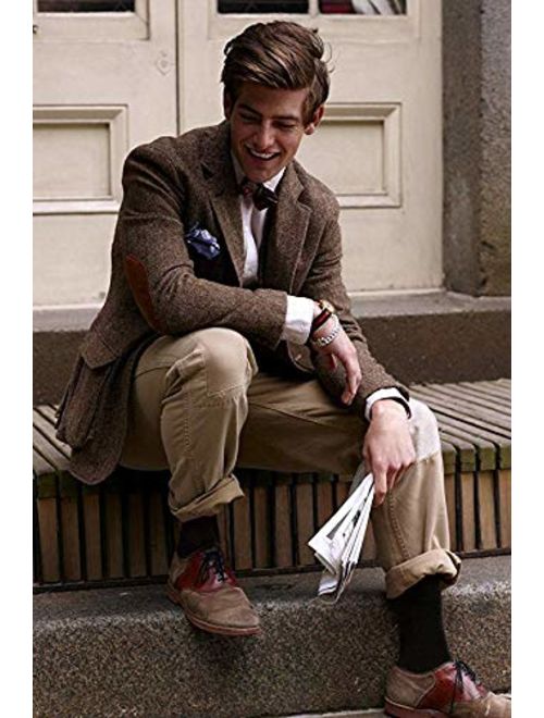 Men's Dress Socks - Cotton Socks for Business and Casual 6 Pack (Black, L)