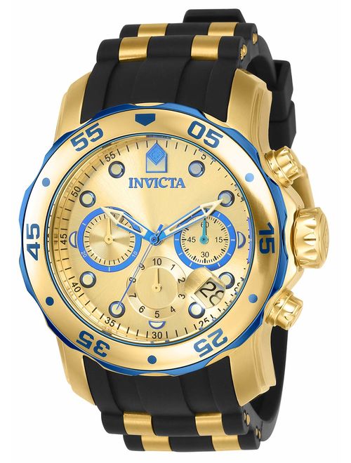 Invicta Men's 17887 Pro Diver Blue-Accented and 18k Gold Ion-Plated Stainless Steel Watch