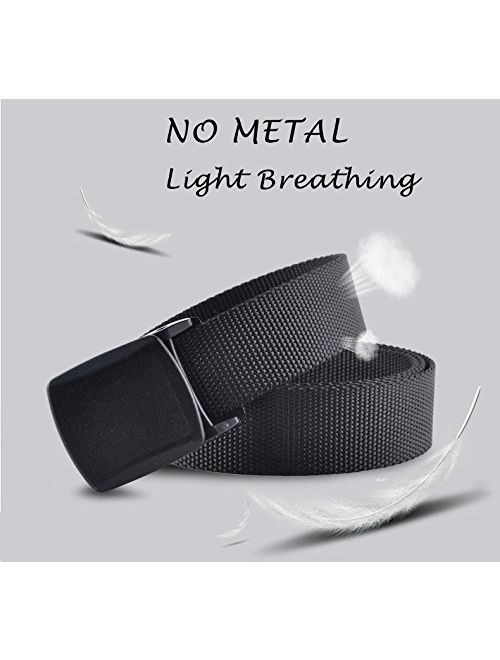 ALAIX Canvas belt for Men & Women Breathable Web Military Tactical Adjustable Belt with Double Plastic Buckle
