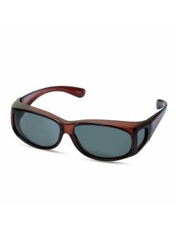 LensCovers Sunglasses Wear Over Prescription Glasses Extra-Small Size, Polarized.