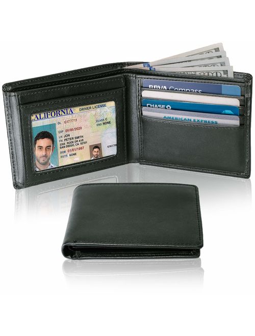 Wallets For Men RFID Blocking | Mens Leather Bifold Wallet | Genuine Leather | Extra Capacity | By Stay Fine