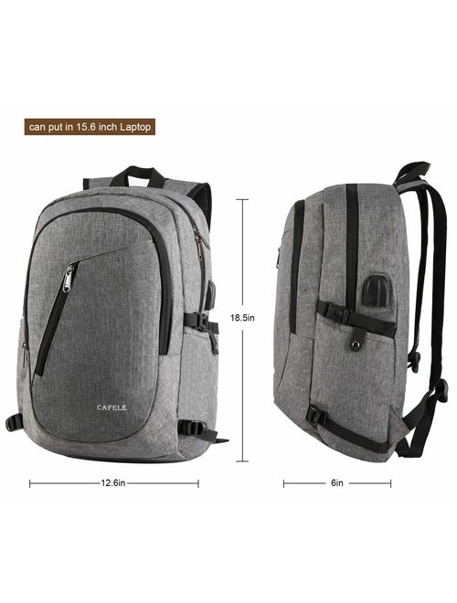 Cafele Laptop Backpack Anti-Theft Water Resistant Bookbag for Trip School w/USB