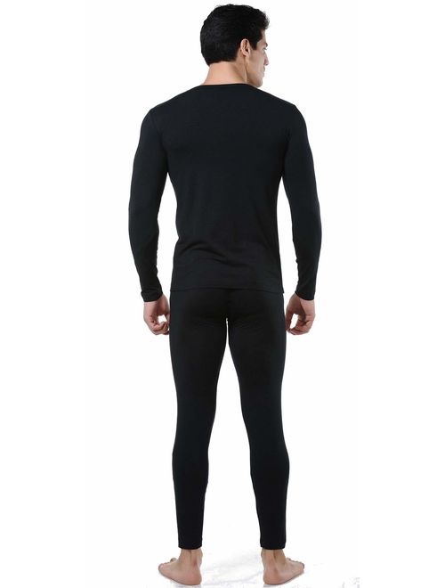 9M Men's Ultra Soft Thermal Underwear Base Layer Long Johns Set with Fleece Lined
