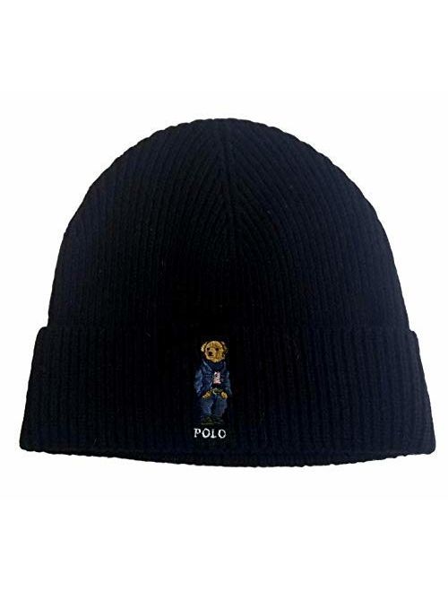 Polo Ralph Lauren Unisex Bear Design Wool Winter Skulllie Cap Beanie Hat One Size