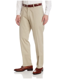 Men's Stain Resistant Relaxed Fit Flat Front Pant